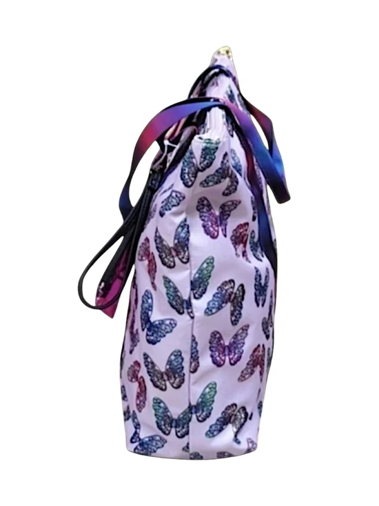 Luv Betsey Lavender Butterfly Overnighter Tote with Iridescent Straps - Picture 4 of 7